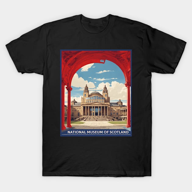 National Museum of Scottland United Kingdom Vintage Travel Tourism Poster T-Shirt by TravelersGems